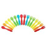 TOMY The First Years Take & Toss Flatware for Kids, 16 pieces, multicolor