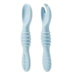 PandaEar 6 Pack Silicone Baby Spoons & Forks | Baby Feeding Set Self Feeding Utensils, Toddler Infant Feeding Spoon Forks BPA Free First Stage