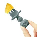 PandaEar 6 Pack Silicone Baby Spoons Self Feeding| Infant Spoons First Stage| Baby Utensils 6-12 Months| Toddler Baby Feeding Spoon | Baby Eating Essentials| Baby Led Weaning Supplies