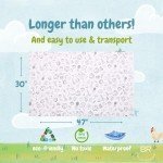 Bella Romani 30 Pack 47” x 30” | Disposable Splat Mats | Biodegradable + Compostable | Under Highchair Splat Mat for Floor | Baby Led Weaning Supplies |