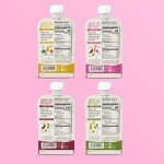 Serenity Kids 6+ Months Certified Organic Baby Food Pouches Veggie Puree - No Sugary Fruits/Added Sugar - Allergen Free - 3.5 Ounce BPA-Free Bag - Variety Pack - Baby Food Veggies Puree - 8 Count