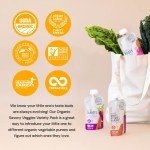 Serenity Kids 6+ Months Certified Organic Baby Food Pouches Veggie Puree - No Sugary Fruits/Added Sugar - Allergen Free - 3.5 Ounce BPA-Free Bag - Variety Pack - Baby Food Veggies Puree - 8 Count