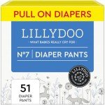 LILLYDOO Diaper Pants Toddlers - Size 8 (42+ lbs), Half-Monthly Supply (45 Count), Skin-Friendly, Ultrasoft, Chlorine-Free, Snug Fit & Absorbent Pull On Diapers