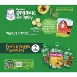Gerber 2nd Foods Organic for Baby, Fruit and Veggie Variety Pack, 3.5 oz Pouch (9 Pack)
