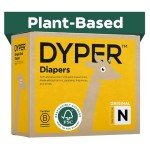DYPER Viscose from Bamboo Baby Diapers Size Newborn | Honest Ingredients | Cloth Alternative | Day & Overnight | Made with Plant-Based* Materials | Hypoallergenic for Sensitive Newborn Skin, Unscented