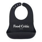 Bella Tunno Wonder Bib – Waterproof Silicone Bibs for Boys & Girls, Non-toxic & BPA Free Silicone Baby Bibs & Toddler Bibs with Adjustable Neck, Easy to Clean (Food Critic)