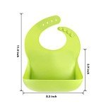 Eascrozn Silicone Bibs for Babies & Toddlers Set of 3, Silicone Baby Bibs for Boy and Girl, Adjustable Soft Waterproof Bibs