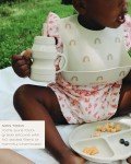 Hippypotamus Silicone Baby Bibs - Soft Waterproof Bibs for Babies & Toddlers (3, Sage/Nude/Fog)
