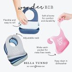 Bella Tunno Wonder Bib – Waterproof Silicone Bibs for Boys & Girls, Non-toxic & BPA Free Silicone Baby Bibs & Toddler Bibs with Adjustable Neck, Easy to Clean (Food Critic)