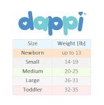 Dappi Waterproof 100% Nylon Diaper Pants, White, Medium Fits 20-25 pounds (2 Count)