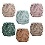 Mama Koala Reusable Adjustable Cloth Diaper Covers with Double Gusset for Girls and Boys, Snap Closure, Size S (Simply Neautrals)