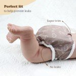 Mama Koala Reusable Adjustable Cloth Diaper Covers with Double Gusset for Girls and Boys, Snap Closure, Size S (Simply Neautrals)