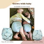 Mama Koala Reusable Adjustable Cloth Diaper Covers with Double Gusset for Girls and Boys, Snap Closure, Size S (Simply Neautrals)