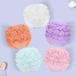 5 Pack Ruffle Diaper Cover - Baby Bloomers, Cute Cotton Baby Girl Shorts,Briefs- Panties for Toddler Girls