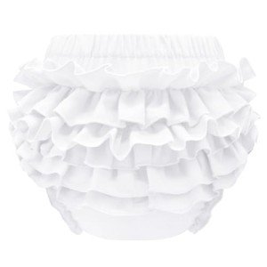 Olreco Diaper Covers for Girls Baby Bloomers Diaper Cover Baby Girl Bloomers White Bloomers for Baby Girls Baby Underwear Pants
