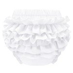Olreco Diaper Covers for Girls Baby Bloomers Diaper Cover Baby Girl Bloomers White Bloomers for Baby Girls Baby Underwear Pants