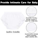 Olreco Diaper Covers for Girls Baby Bloomers Diaper Cover Baby Girl Bloomers White Bloomers for Baby Girls Baby Underwear Pants