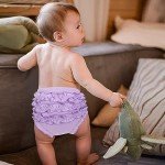 5 Pack Ruffle Diaper Cover - Baby Bloomers, Cute Cotton Baby Girl Shorts,Briefs- Panties for Toddler Girls