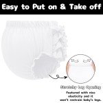 Olreco Diaper Covers for Girls Baby Bloomers Diaper Cover Baby Girl Bloomers White Bloomers for Baby Girls Baby Underwear Pants