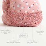 Posh Peanut Baby Girl Sleepers - Viscose from Bamboo Baby Pajamas & 2 Way Zipper Sleepers - Ruffled Baby Clothes for Girls (3-6 Months) Emmilene