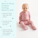 Posh Peanut Baby Girl Sleepers - Viscose from Bamboo Baby Pajamas & 2 Way Zipper Sleepers - Ruffled Baby Clothes for Girls (3-6 Months) Emmilene