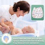 Wegreeco Adjustable Cloth Diapers with Inserts & Bag