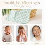 HardNok Ultra Soft Muslin Baby Blanket, Made of Viscose from Bamboo and Muslin from Cotton, A Versatile Swaddle and Bed Blanket for Babies, Toddlers, Boys, and Girls (1 Pack).