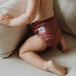 Nora's Nursery Cloth Diaper Cover, Reusable Cover with Snap Closure, Shell for Prefold, Flat, or Fitted Inserts, Includes Wet Bag - Ballet Slippers