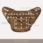 Nora's Nursery Cloth Diaper Cover, Reusable Cover with Snap Closure, Shell for Prefold, Flat, or Fitted Inserts, Includes Wet Bag - Ballet Slippers