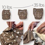 Nora's Nursery Cloth Diaper Cover, Reusable Cover with Snap Closure, Shell for Prefold, Flat, or Fitted Inserts, Includes Wet Bag - Ballet Slippers