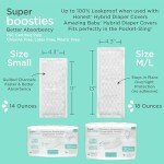 Honest Hybrid Cloth Diaper Covers with Pocket-Sling, Large (22-40 lbs), Stops Nighttime Leaks, Use with Boosties Disposable Diaper Pad or Reusable Insert, 3 Pack of Cotton Muslin Covers