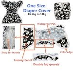Sigzagor Baby Cloth Diaper Cover Nappy One Size 8lbs to 36lbs (Polar Bear)