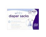 Ubbi Disposable Nappy Sacks, Lavender Scented, Easy-To-Tie Tabs, Baby Diaper Disposal or Pet Waste Bags, Value Pack, 400 Count