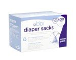 Ubbi Disposable Nappy Sacks, Lavender Scented, Easy-To-Tie Tabs, Baby Diaper Disposal or Pet Waste Bags, Value Pack, 400 Count
