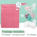 Wegreeco Adjustable Cloth Diapers with Inserts & Bag