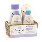 Aveeno Baby Bathtime Solutions Baby & Me Gift Set with Baby Wash & Shampoo, Calming Baby Bath, Baby Daily Moisturizing Lotion & Stress Relief Body Wash for Mom, Oatmeal, 4 Items