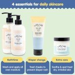 TUBBY TODD Baby Bath & Skincare Kit - The Baby Bundle - Baby Shampoo and Body Wash, Everyday Lotion 8.5 Oz, All Over Ointment 3.5 Oz & Diaper Paste Cream 4 Oz Gift Set - Fragrance-Free
