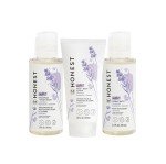 The Honest Company Babe's Mini Must Haves Gift Set | Travel Size Hypoallergenic Lavender Bathtime Essentials | Shampoo + Body Wash (2 fl oz), Face + Body Lotion (1 fl oz), Bubble Bath (2 fl oz)