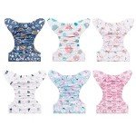 Eco-Friendly Reusable Cloth Diapers 6 Pack Set
