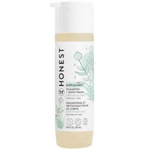 The Honest Company 2-in-1 Cleansing Shampoo + Body Wash | Gentle for Baby | Naturally Derived, Tear-free, Hypoallergenic | Fragrance Free Sensitive, 10 fl oz