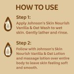 Johnson's Skin Nourishing Moisture Baby Body Wash With Vanilla & Oat Scents, Hypoallergenic & Tear Free Baby Bath Wash, Paraben-, Dye-, Sulfate & Phthalate-Free, 20.3 fl. oz