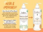 Babo Botanicals Fragrance-Free 2-in-1 Baby Shampoo & Wash - Shea Butter, Calendula & Aloe - EWG Verified, Cruelty-Free, Vegan - Pediatrician Tested - 16 Fl Oz