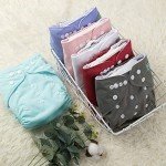 ALVABABY Adjustable Cloth Diapers with Inserts, 6 Pack