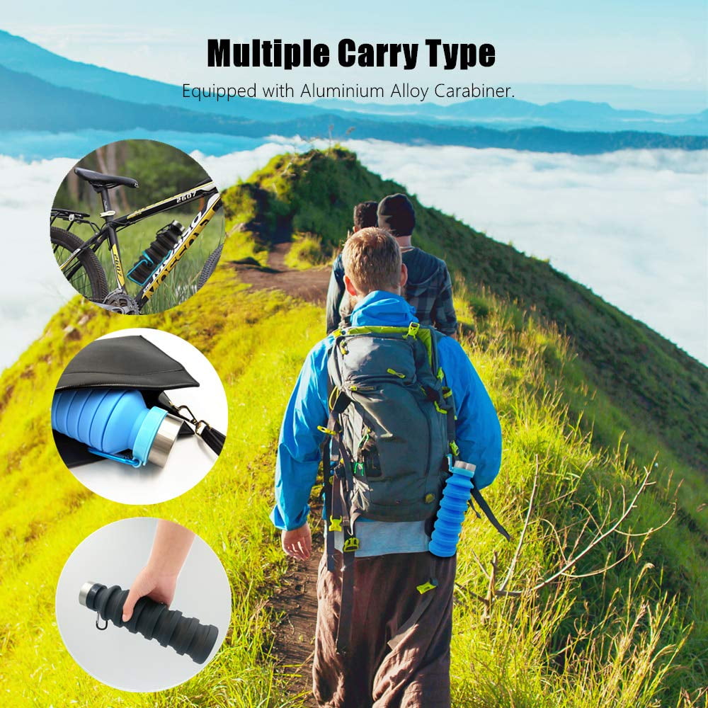 Collapsible BPA-Free Water Bottle for Hiking