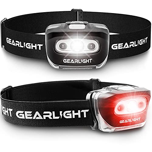 GearLight LED Headlamp - Camping Headlamps with Adjustable Headband