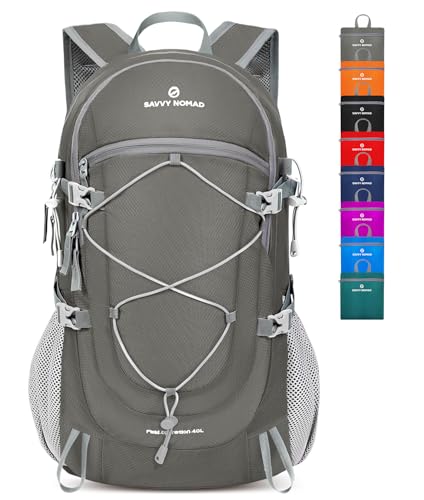SAVVY NOMAD 40L Hiking Backpack - Gray