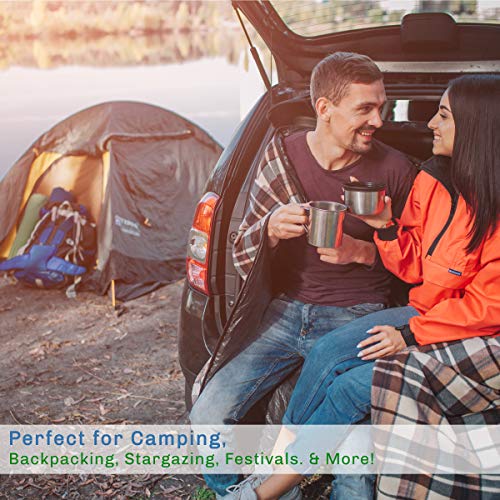 XL 3-Season Sleeping Bag for Hiking - Black/Red