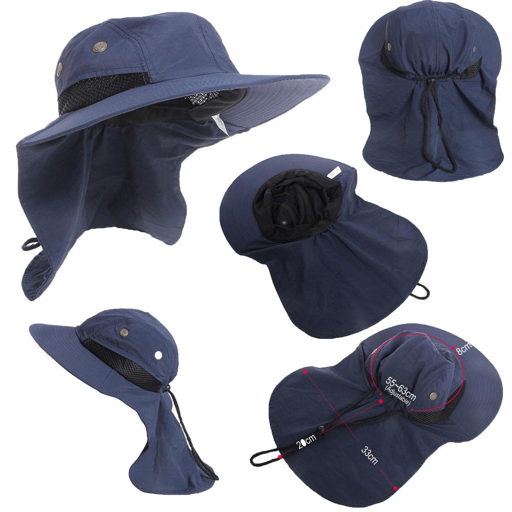 Hiking Fishing Hat with Sun Flap and Ear Cover