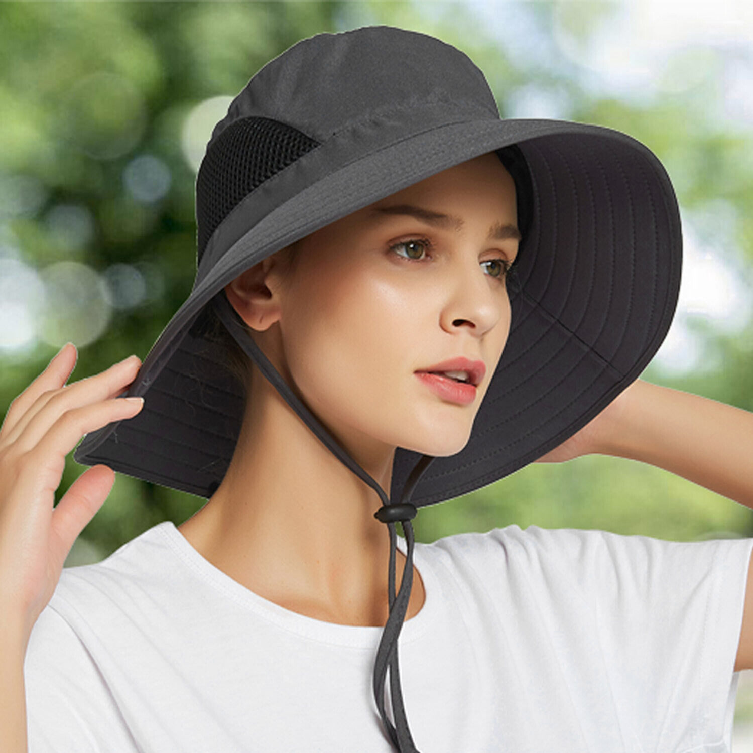 Sun Hat with Neck Flap for Hiking