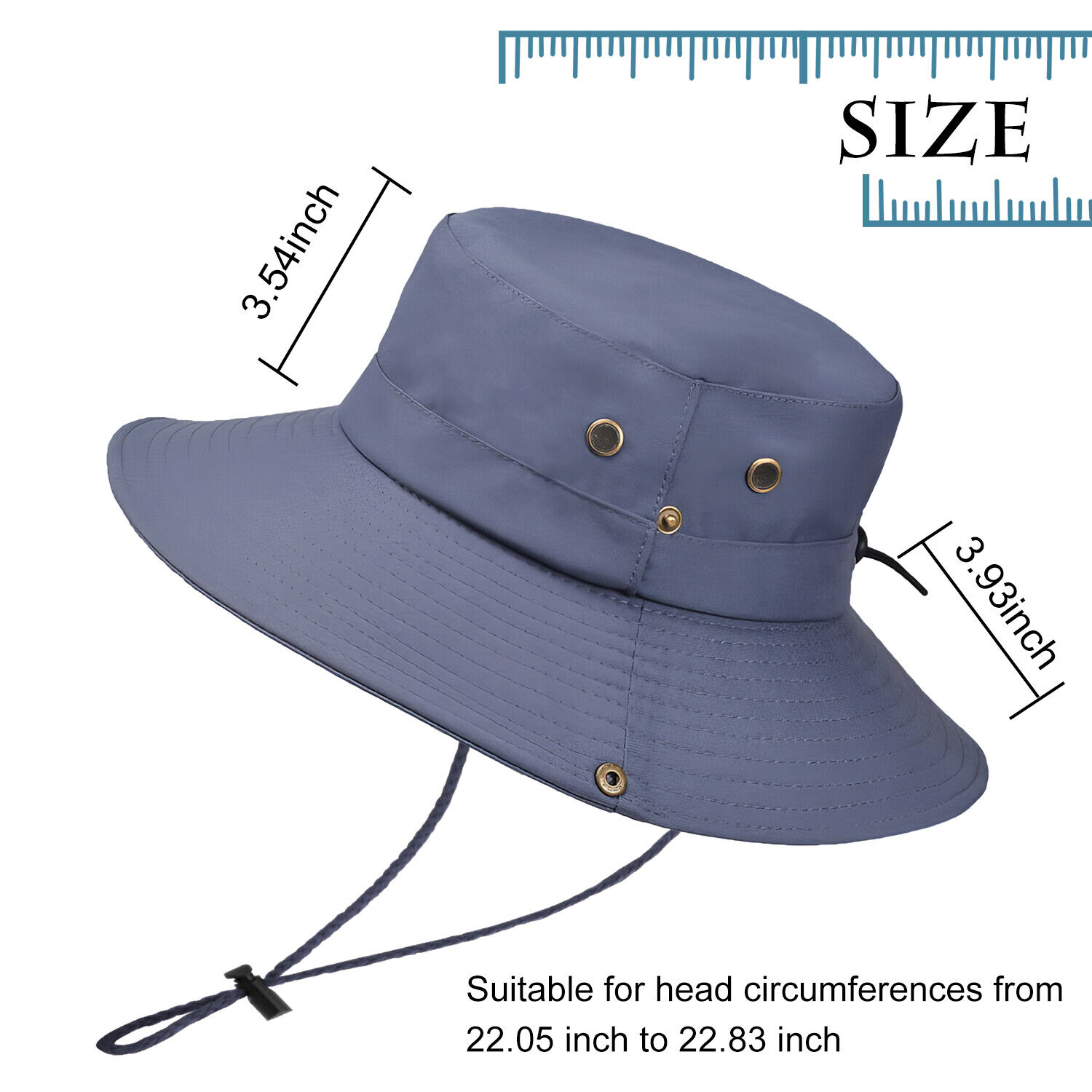 Men's Wide Brim Sun Hat for Hiking, Camping